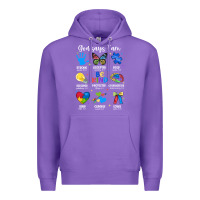 Purple god says i am autism Premium Hoodie - JahusDesignShop