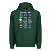 Sports Green god says i am autism Premium Hoodie - JahusDesignShop