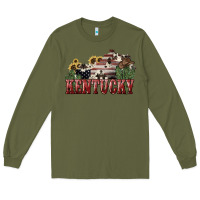 Army Green kentucky Long Sleeve Tee - NancyCooperArtShop
