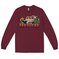 Burgundy kentucky Long Sleeve Tee - NancyCooperArtShop