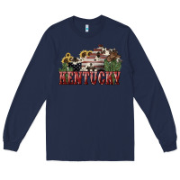 Navy kentucky Long Sleeve Tee - NancyCooperArtShop