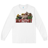 White kentucky Long Sleeve Tee - NancyCooperArtShop