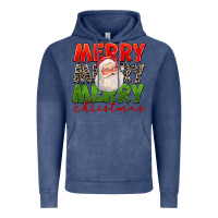 Vintage Denim Merry Christmas Santa Vintage Hoodie - FaDigitalArtStudio
