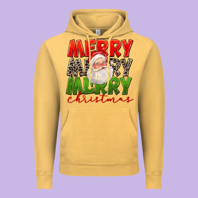 Merry Christmas Santa Vintage Hoodie Designed By Fadigitalartstudio