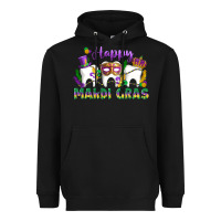 Black mardi gras celebration with teeth Heavyweight Hoodie - LillyAllenDesigns