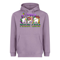 Lavender mardi gras celebration with teeth Heavyweight Hoodie - LillyAllenDesigns