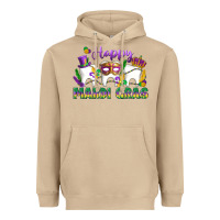 Mushroom mardi gras celebration with teeth Heavyweight Hoodie - LillyAllenDesigns