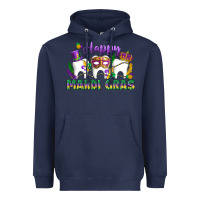 Navy mardi gras celebration with teeth Heavyweight Hoodie - LillyAllenDesigns