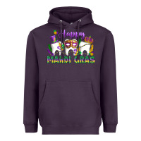 Plum mardi gras celebration with teeth Heavyweight Hoodie - LillyAllenDesigns