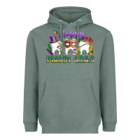 Sage mardi gras celebration with teeth Heavyweight Hoodie - LillyAllenDesigns