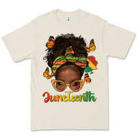 Bone afro messy bun juneteenth Premium Tee - texasbilliewilder