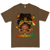 Cacao afro messy bun juneteenth Premium Tee - texasbilliewilder