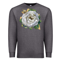 Charcoal Heather Pillow Fight Rose Premium Sweatshirt - LillyAllenDesigns