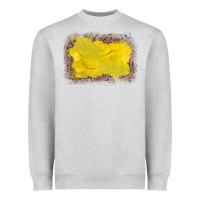 Heather Grey gemstone yellow leopard background Heavyweight Sweatshirt - JahusDesignShop