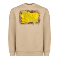 Mushroom gemstone yellow leopard background Heavyweight Sweatshirt - JahusDesignShop