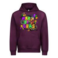 Mauve Wine louisiana map mardi gras Urban Hoodie - CowGirlArtShop