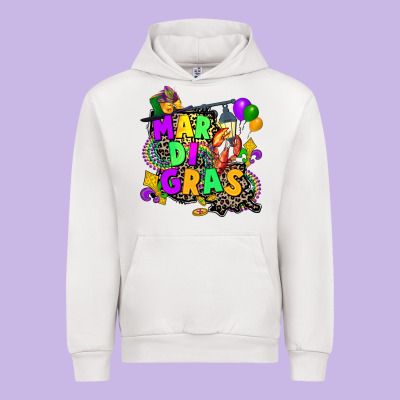 Louisiana Map Mardi Gras Urban Hoodie Designed By Cowgirlartshop