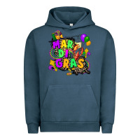 Pigment Midnight Navy louisiana map mardi gras Urban Hoodie - CowGirlArtShop