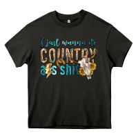 Asphalt i just wanna do country Heavy Core Tee - texasbilliewilder