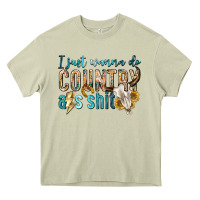 Mossy i just wanna do country Heavy Core Tee - texasbilliewilder