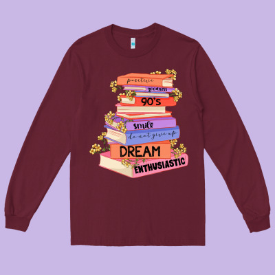 Booktroverts Long Sleeve Tee Designed By Jahusdesignshop