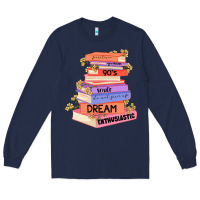 Navy booktroverts Long Sleeve Tee - JahusDesignShop