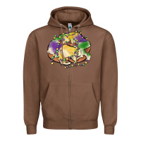 Chestnut mardi gras king cake Zipper Hoodie - MaliasSmallBusiness