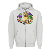 Dove Grey mardi gras king cake Zipper Hoodie - MaliasSmallBusiness