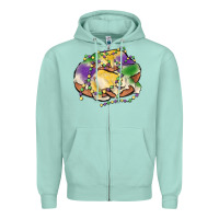 Seafoam mardi gras king cake Zipper Hoodie - MaliasSmallBusiness