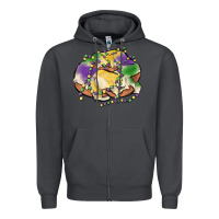 Smoke mardi gras king cake Zipper Hoodie - MaliasSmallBusiness
