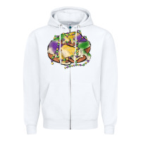 White mardi gras king cake Zipper Hoodie - MaliasSmallBusiness