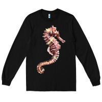 Black pink seahorse Long Sleeve Tee - LillyAllenDesigns