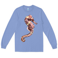 Colony Blue pink seahorse Long Sleeve Tee - LillyAllenDesigns