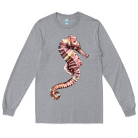 Heather Grey pink seahorse Long Sleeve Tee - LillyAllenDesigns