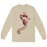 Mushroom pink seahorse Long Sleeve Tee - LillyAllenDesigns
