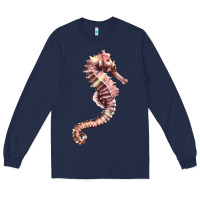Navy pink seahorse Long Sleeve Tee - LillyAllenDesigns