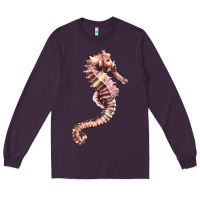 Plum pink seahorse Long Sleeve Tee - LillyAllenDesigns