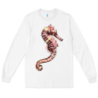 White pink seahorse Long Sleeve Tee - LillyAllenDesigns