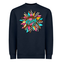 Navy racing sunflower front Heavyweight Sweatshirt - AdoDesignShop