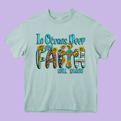 In Oceans Deep Faith Will Stand Heavy Core Tee Designed By Texasbilliewilder