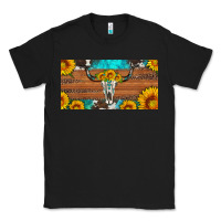 Black longhorn bull skull license plate Classic Tee - Artiststas