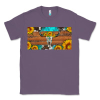 Lavender longhorn bull skull license plate Classic Tee - Artiststas