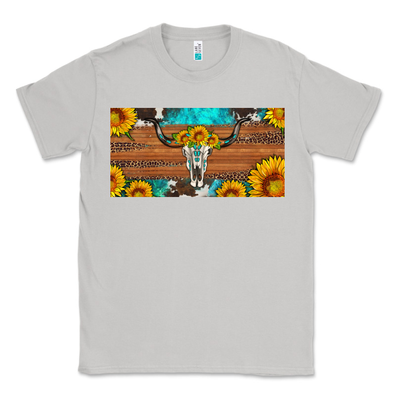 Longhorn Bull Skull License Plate Classic Tee by Artiststas | Teevron