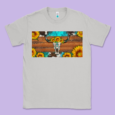 Longhorn Bull Skull License Plate Classic Tee Designed By Artiststas