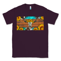 Plum longhorn bull skull license plate Classic Tee - Artiststas