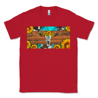 Red longhorn bull skull license plate Classic Tee - Artiststas