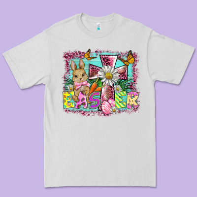 Easter Cross Background Premium Tee Designed By Barkaloodesign