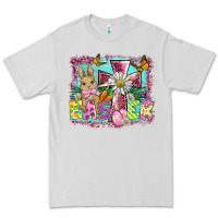 Dove Grey easter cross background Premium Tee - BarkalooDesign