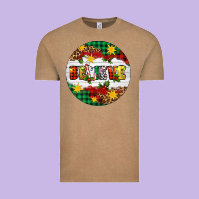 Christmas Believe Vintage Tee Designed By Artiststas