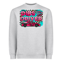 Heather Grey dibs on the driver background Heavyweight Sweatshirt - AdoDesignShop